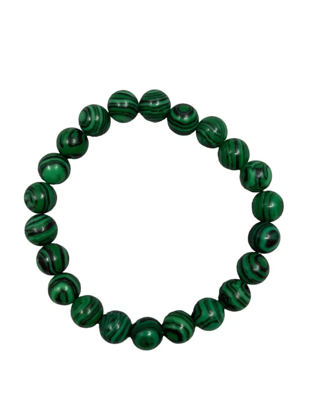 8mm Natural Green Malachite Bead Bracelet Genuine Crystal Gemstone Custom Size